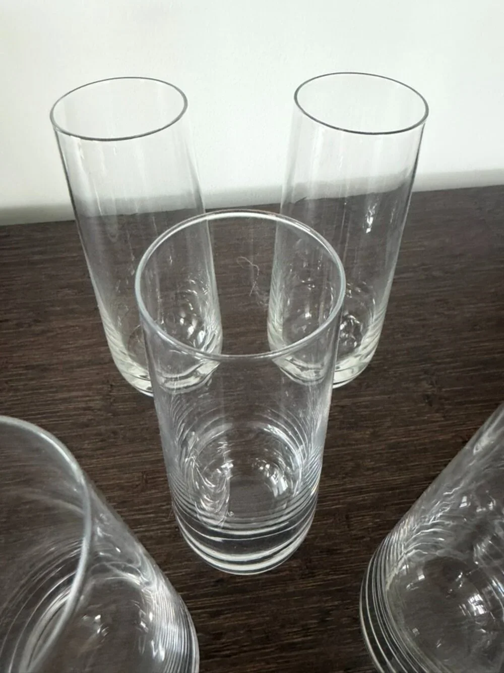 Set of 5 Stemless Champagne Flutes